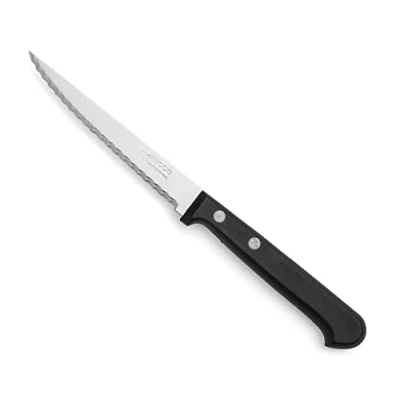 Imagen de Arcos Cuchillos de Mesa Cuchillo Chuletero Hoja Acero Inoxidable NITRUM 110 mm Mango Nylon Color Negro