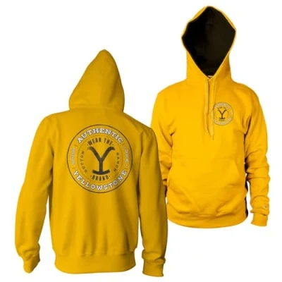 Imagen de Yellowstone Licenciado Oficialmente Wear The Brand Sudaderas con Capucha (Dorado), XX Large