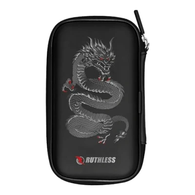 Imagen de RUTHLESS Funda para dardos Cartera de almacenamiento profesional dardos, Black, Dragón