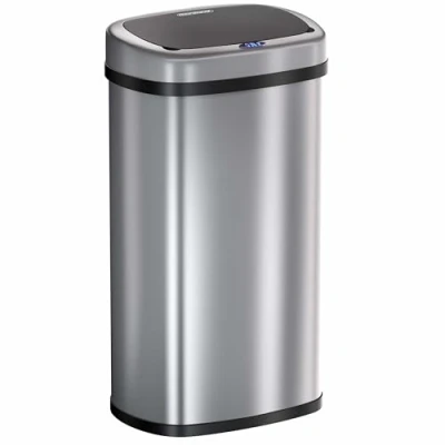 Imagen de Monzana® Cubo de Basura Automático con Sensor Movimiento Acero Inoxidable 58L Indicador LED