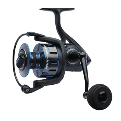 Imagen de PENN Combat III Carrete de Pesca, Giratorio, Pesca en el mar, versátil para Barco, Kayak, Orilla, Spinning, Jigging, Surf y Uso Completo, Unisex, Negro/Azul, 6000