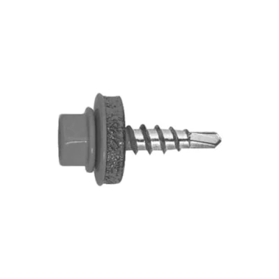 Imagen de Index AFGR144828 Tornillo punta broca reducida cubierta metal madera + arandela P 14 4,8x28 RAL 9006