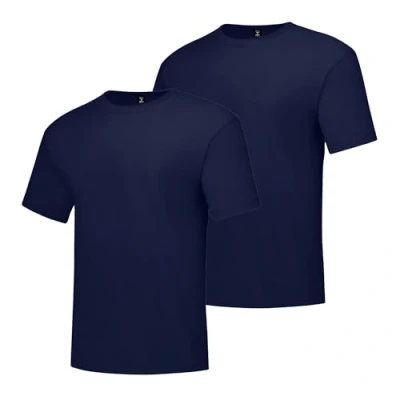 Imagen de Hanes Men&#039;s Short Sleeve Beefy T(Pack of 2), Navy, Large