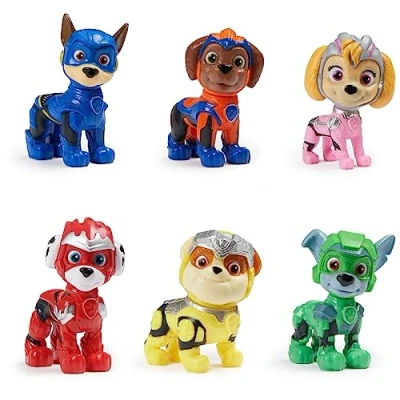 Imagen de Paw Patrol Patrulla Canina Pack Figuras LA SUPERPELÍCULA 6 de Acción Coleccionables 6067029 Juegos Infantiles Juguetes Niños 3 Años +