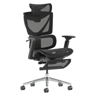 Imagen de MUSSO V900 Structure Master Silla de oficina ergonómica con soporte lumbar, reposabrazos ajustable 4D, respaldo 3 niveles, reposacabezas ajustable, reposapiés retráctil, sillas