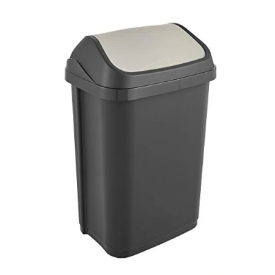 Imagen de keeeper Cubo de Basura con Tapa Basculante, 25 l, Swantje, Gris (Graphite)