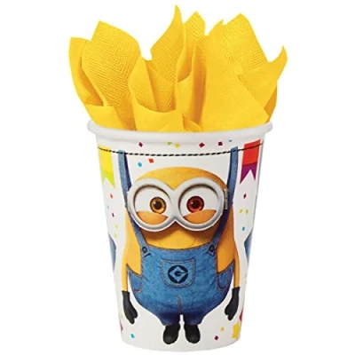 Imagen de amscan 9907315 66 Vasos de papel con licencia oficial Gru, mi villano favorito (8 unidades)