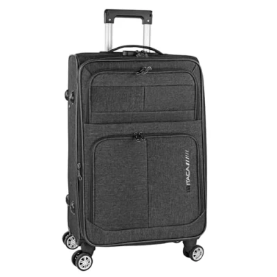 Imagen de ITACA Maleta Mediana con 4 Ruedas Giratorias para Viajes Largos Tipo Trolley Ideal como Maletas de Viaje Grandes 23 Kilos y Resistentes, Gris