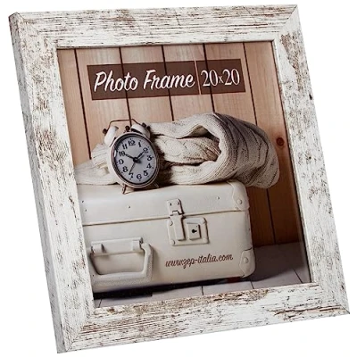 Imagen de ZEP S.r.l. Nelson 6 Marco de Fotos Madera, Chabby Chic White, Für Bildformat 20 x cm
