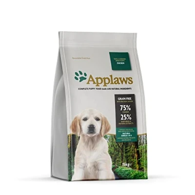 Imagen de Applaws Completo Seco para Cachorros Pequeños y Medianos de Raza Pollo 1 bolsa 15kg
