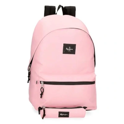 Imagen de Pepe Jeans Aris Colorful Mochila para Portátil Doble Compartimento 15,6 Pulgadas Rosa 31x44x17,5 cms Poliéster by Joumma Bags