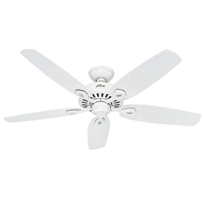 Imagen de Hunter 132 cm 52 Ventilador de Techo Builder Elite Blanco Nieve con Cadena, 50565
