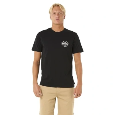 Imagen de RIP CURL Camiseta básica para hombre, color Negro, XXL