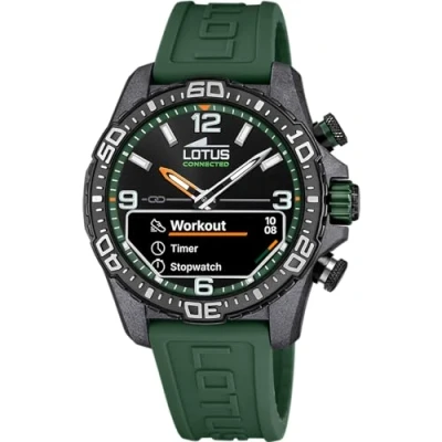 Imagen de LOTUS Reloj Hombre 20000/2 Connected D Caja de Fibra Carbono Negro Correa Caucho Verde