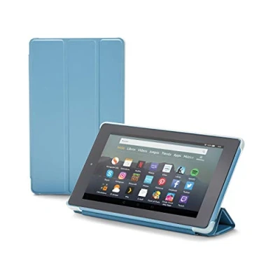 Imagen de NuPro Funda con soporte y tres posiciones de pliegue para el tablet Fire 7, color turquesa