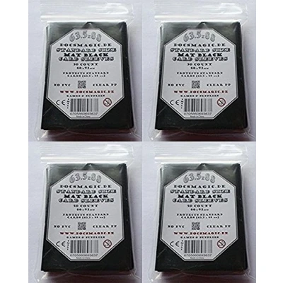 Imagen de docsmagic.de 2 x 100 Double Mat Black Card Sleeves Standard Size 66 91 Noir Pochettes PKM MTG