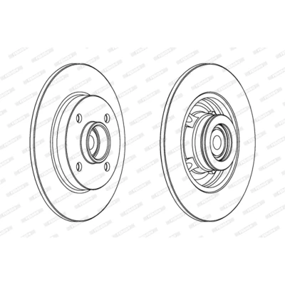 Imagen de FERODO PREMIER DDF1561 1 Disco de freno 249 9 4 macizo con anillo sensor ABS PEUGEOT: 307 Hatchback, SW, CC, CITROËN: C4 Coupé, I Hatchback