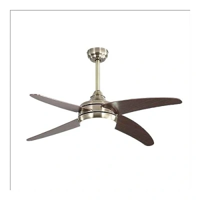 Imagen de Ventilador motor DC y 2xe27 KLOD cuero FABRILAMP