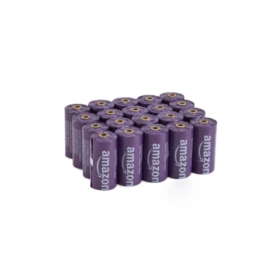 Imagen de Amazon Basics Bolsas de basura estándar para perros con aroma a lavanda, 300 unidades