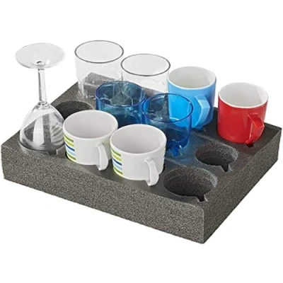 Imagen de ProPlus 761472 Soporte para tazas (espuma suave, capacidad 12 vasos y tazas, altura de 60 mm)