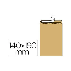 Imagen de Sobre liderpapel bolsa n.4 kraft salarios 132x187 mm tira de silicona caja 500 unidades