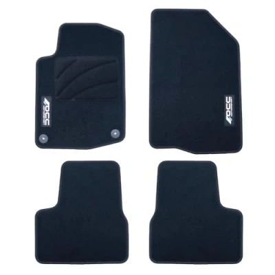 Imagen de OCC DESIGN Alfombrillas Coche a Medida, Compatibles con Peugeot 208 (2012 2019), Moqueta Alta Calidad, Velour/Polipropileno, Anclaje Original, Reverso Antideslizante, Talonera, 4 Piezas