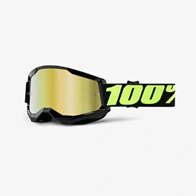 Imagen de 100% STRATA 2 Goggle Upsol Mirror Gold Lens, Adultos Unisex, Arena, ESTANDAR