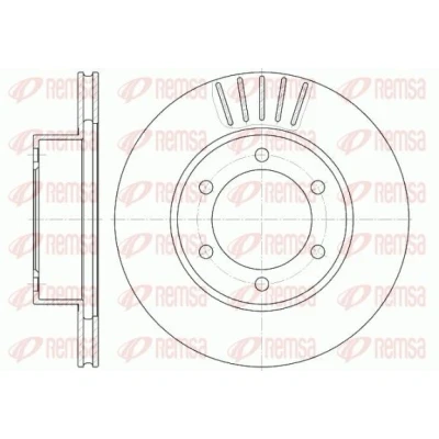 Imagen de REMSA 6562.10 Disco de freno Eje delantero 319, 319 22 6 ventilado TOYOTA: Land Cruiser Prado 90