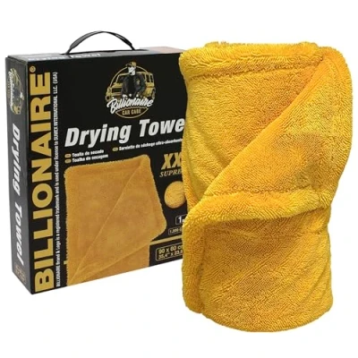 Imagen de Toalla de Secado Supreme XXL Billionaire Drying Towel 90x60cm 1200 gsm Coche Extra Grande Super Absorbente Trapo Microfibra Detailing Ideal para el Cuidado y Limpieza Vehículos