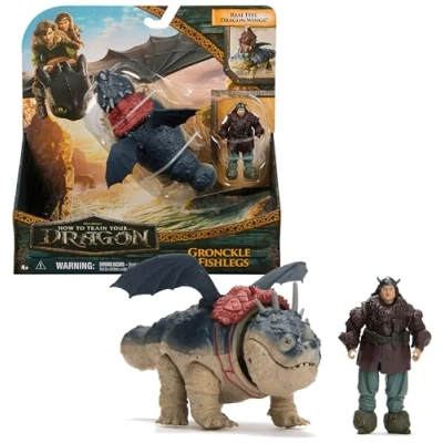 Imagen de Dragons película DreamWorks Figure Movie Med Gronckle Fishlegs, Multicolor (Spin Master 6074006)