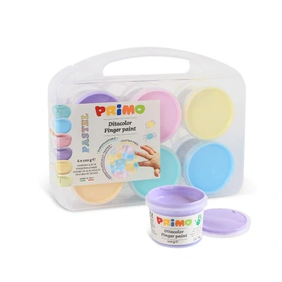 Imagen de 6 Botes de Pintura para Dedos Pastel