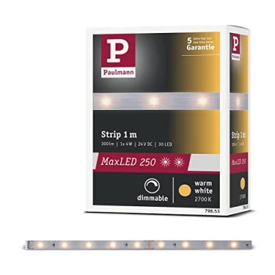Imagen de Paulmann 79853 Strip LED MaxLED 250 1 m blanco cálido IP20 incl. 1x4 W, strip, regleta, tira de luz 2700 K