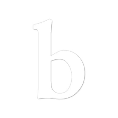 Imagen de Letras adhesivas b en blanco I serif altura 10 cm autoadhesivo número de casa complemento letra para pegar exterior, buzón, puerta, resistente a la intemperie, kfz_463_b
