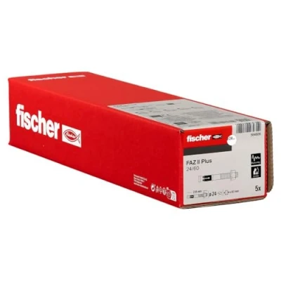 Imagen de fischer anclaje de perno FAZ II Plus 24/60 gvz, carga pesada con alta capacidad carga, pernos para fijaciones cargas pesadas y estructuras acero, aprobación sísmica