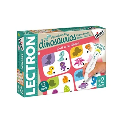 Imagen de Diset Lectron Dinosaurios, Juego educativo de asociar preguntas y respuestas a partir 2 años