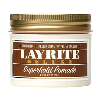Imagen de Layrite Superhold Pomada 120g Fuerte sujeción Soluble en agua Brillo Medio
