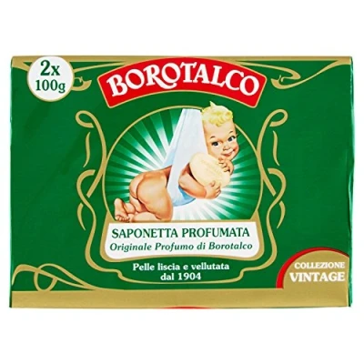 Imagen de Borotalco, jabón sólido, sólido perfumado con fragancia borotálco Ideal para la higiene de tus manos, una piel lisa y aterciopelada Dos jabones 100 gr