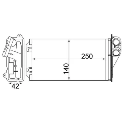 Imagen de MAHLE ORIGINAL AH 245 000S Radiador de Calefaccion CITROËN: C2 Hatchback, C3 II, I Hatchback