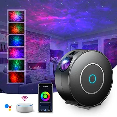 Imagen de SUPPOU Proyector Estrellas LED,Galaxy Projector Starry Night Light, luz nocturna infantil,Lámpara Estrellada Para Dormitorio y de Techo,Regalos Niños Adultos (Negro)