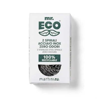 Imagen de Martini Spa Utility Estropajo de Lana Acero Inoxidable y Espiral, tamaño único (Pack 2)