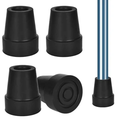 Imagen de Tapas para Bastones de Senderismo,4 PCS Accesorios,Puntas Goma Senderismo, Almohadillas Marcha Nórdica, Adecuados Asfalto, Grava y Montañas 19mm
