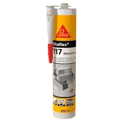 Imagen de SIKA Adhesivo Para metales Sikaflex 117 metal Force gris claro pegar Interiores y exteriores Gran trabajabilidad 290 ml