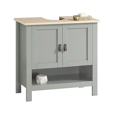 Imagen de SoBuy BZR69 HG Mueble para Debajo del Lavabo Armario de Baño Suelo 1 Estante y 2 Puertas 60 x 30 cm ES