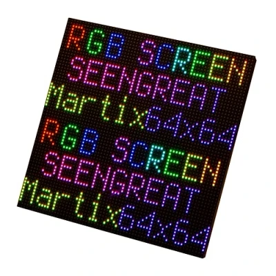 Imagen de Seengreat RGB Full Color LED Matrix Panel Pantalla 64 x píxeles para Raspberry Pi, 3 mm Pitch, Onboard 4096