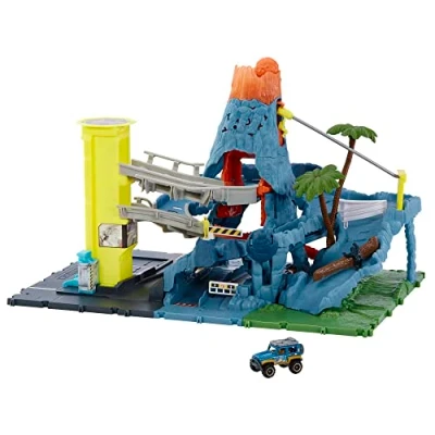 Imagen de Matchbox Action Drivers Volcán Set de Juego con Pistas para Coches Juguete Sonidos, Incluye 1 vehículo, +3 años (Mattel HHW21)