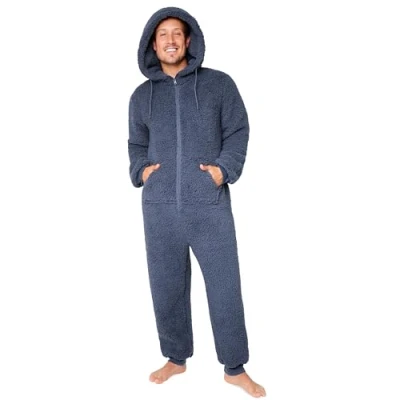 Imagen de Pijama Hombre Entero Mono Hombre, Onesie con Cierre Cremallera Completo, Talla M 3XL, Regalo Navidad (Carbón, XL)