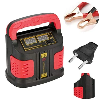 Imagen de Cargador de batería Coche, 12 V/24 V, 15 A, 35 AH 200 y Mantenimiento Plomo automático para Motocicleta, SUV