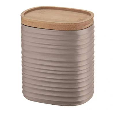 Imagen de Guzzini Tierra Jar, Poliestereastic Reciclado Post Consumo, Bambú, Tortora