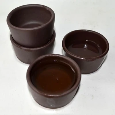 Imagen de YXHUPOT Juego de 4 tazas té arcilla china Zini Zisha Kung Fu (marrón oscuro)