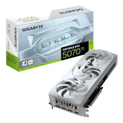 Imagen de Gigabyte GeForce RTX 5070 Ti Eagle OC ICE SFF 16G Tarjeta Gráfica 16GB GDDR7, 256 bits, PCI E 5.0, 2542 MHz Core Clock, 3 x DP 2.1a, 1 HDMI 2.1b, NVIDIA DLSS 4, GV N507TEAGLEOC 16GD